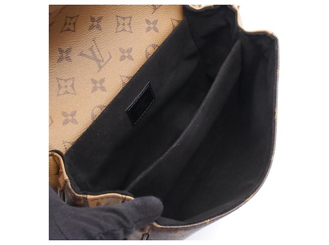 Borsa Pochette Metis MM Louis Vuitton Marrone Nero Monogramma - vista 3