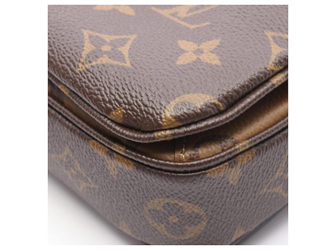 Borsa Pochette Metis MM Louis Vuitton Marrone Nero Monogramma - vista 6