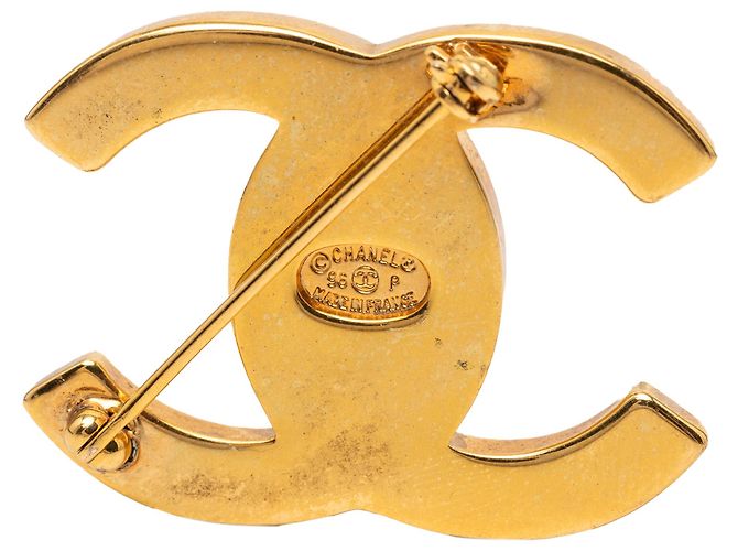 Spilla Turn Lock in Oro Placcato CC Dorato di Chanel D'oro - vista 3