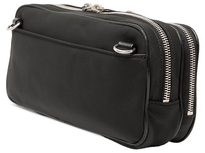 Borsa a tracolla in nylon nero e vernice Saint Laurent - vista 2