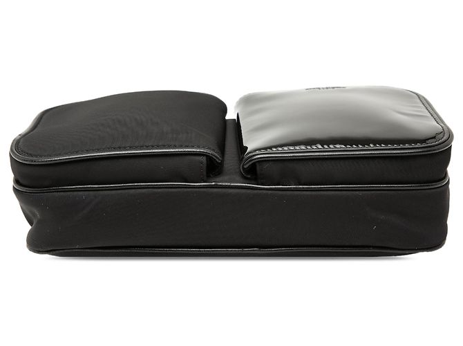 Borsa a tracolla in nylon nero e vernice Saint Laurent - vista 3