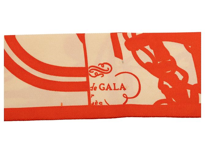 Hermès Orange Brides de Gala Shadow Seidenschal Twilly - Ansicht 2