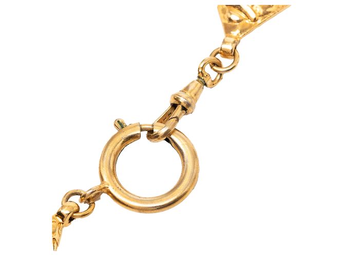 Collana a catena con logo placcato oro Chanel D'oro - vista 3