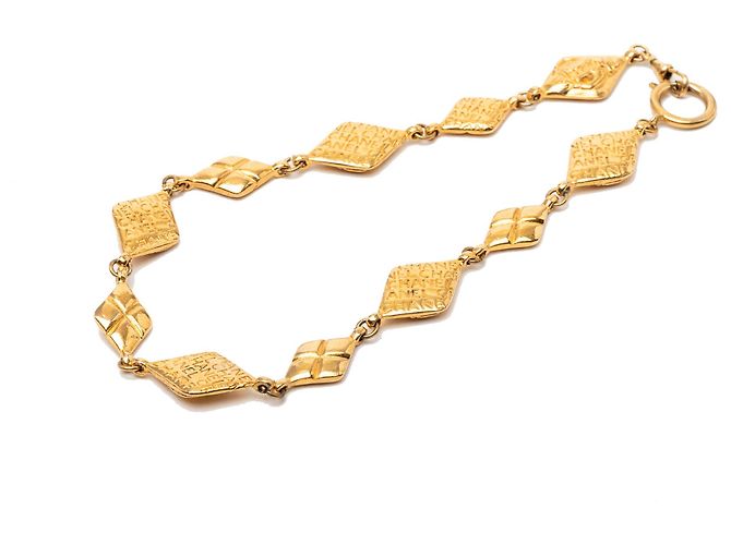 Collana a catena con logo placcato oro Chanel D'oro - vista 5