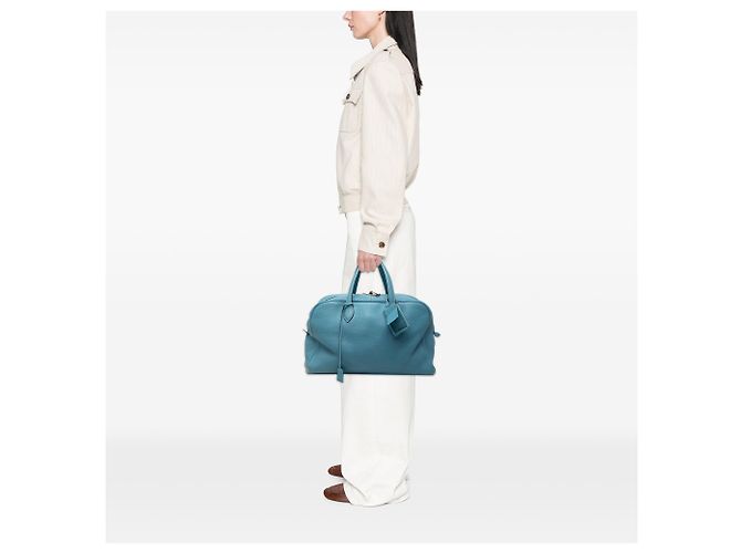 Hermès Blu Clémence Victoria Viaggio 43 Blu chiaro - vista 8