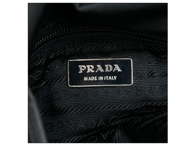 Bolso cruzado Prada con placa de logo triangular Negro - vista 7
