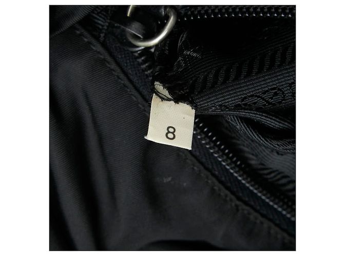 Bolso cruzado Prada con placa de logo triangular Negro - vista 8