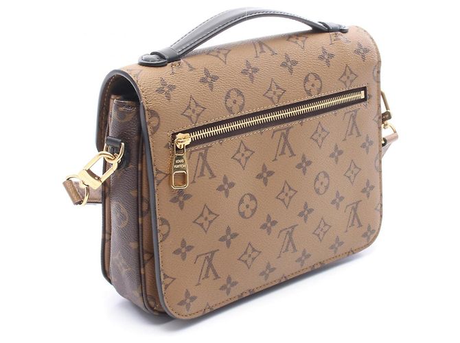 Borsa Pochette Metis MM Louis Vuitton Marrone Nero Monogramma - vista 2
