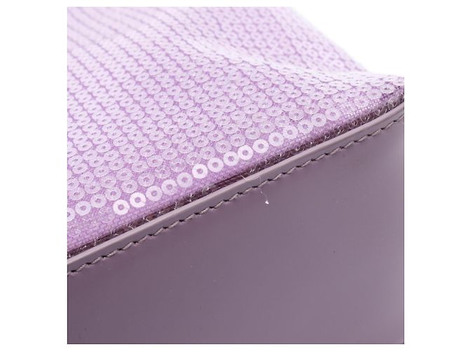 Borsa tote Prada RETE PAILLETTES Porpora - vista 10