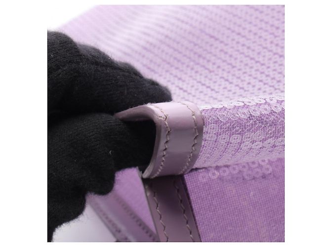 Borsa tote Prada RETE PAILLETTES Porpora - vista 8