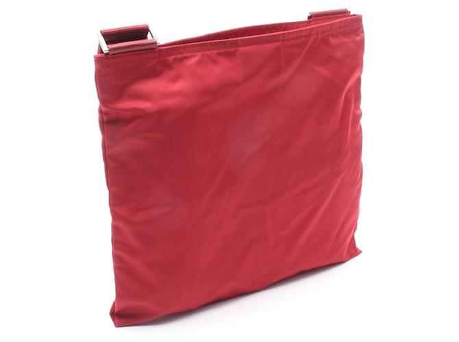 Bolsa de ombro com logo triangular Prada Vermelho - vista 2