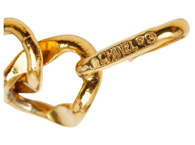 Cinturón de cadena con placa de logo dorada de Chanel Dorado - vista 2
