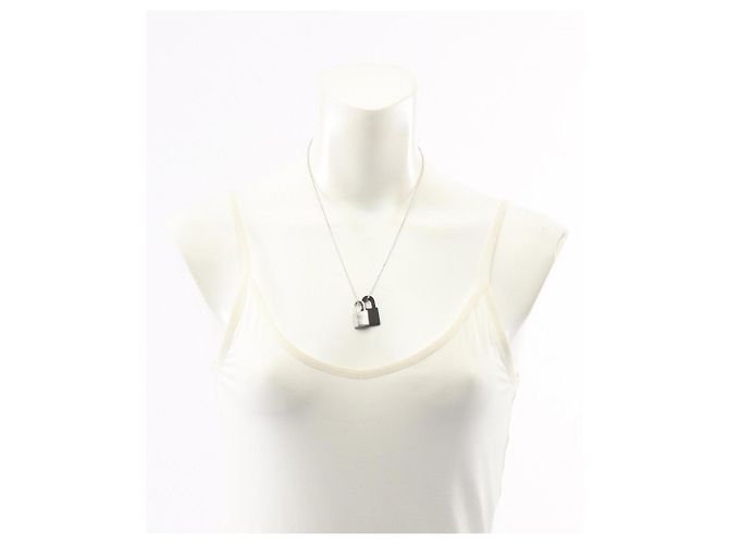 Collana O'Kelly di Hermès Nero Argento - vista 7