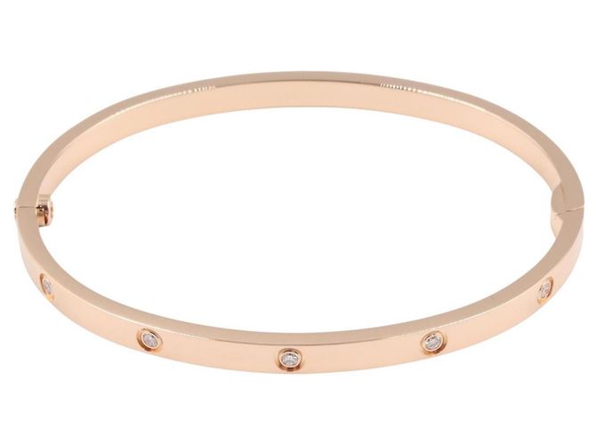 Bracciale charm Cartier in oro rosa 18K con diamanti D'oro - vista 2
