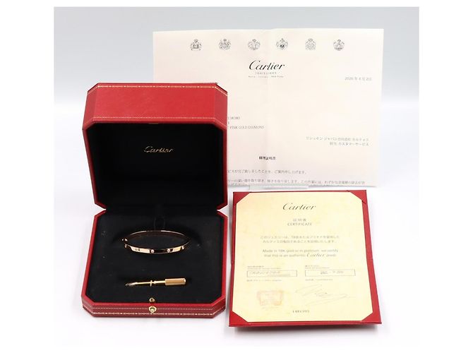 Bracciale charm Cartier in oro rosa 18K con diamanti D'oro - vista 6
