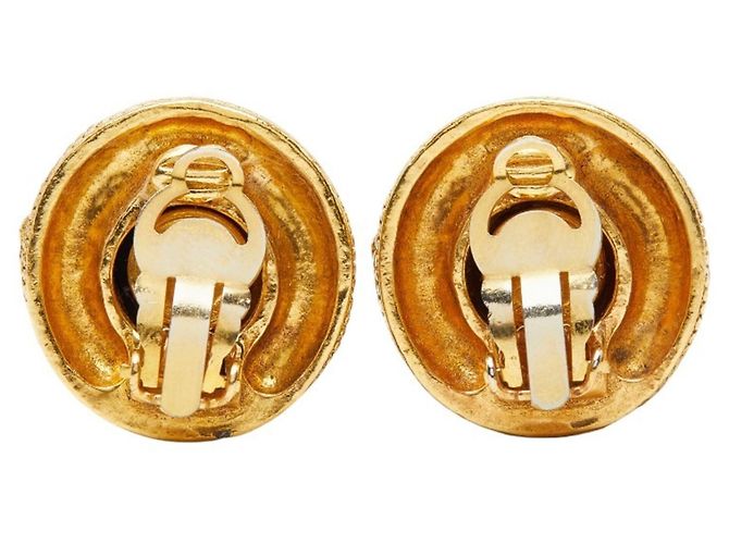 Orecchini a clip placcati in oro Chanel Coco Mark D'oro - vista 3