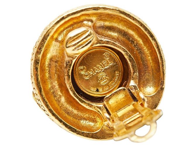 Orecchini a clip placcati in oro Chanel Coco Mark D'oro - vista 4