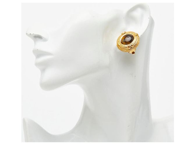 Orecchini a clip placcati in oro Chanel Coco Mark D'oro - vista 5