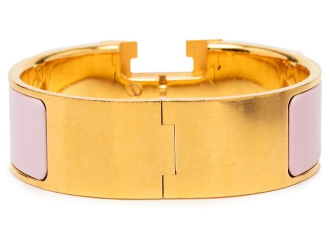 Bracciale Hermès Clic Clac H GM Rosa D'oro - vista 3