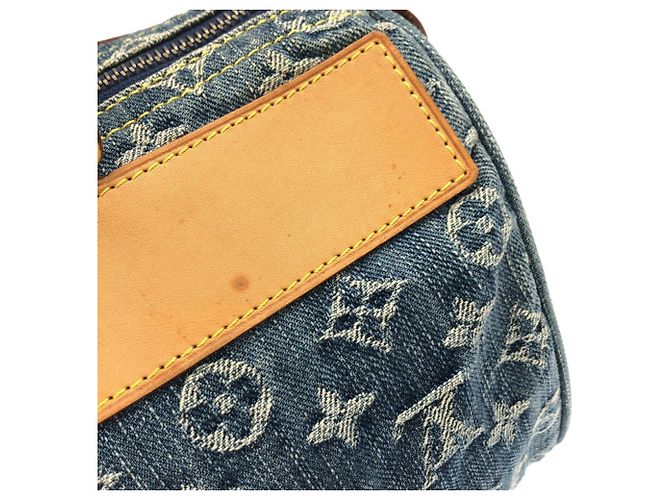 Borsa Boston Neo Speedy in denim Monogram Louis Vuitton Blu - vista 3
