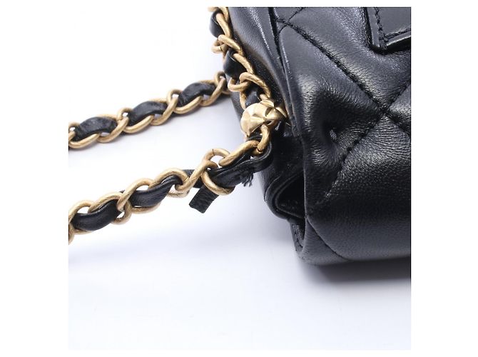 Borsa a spalla piccola matelassé Chanel Nero - vista 7