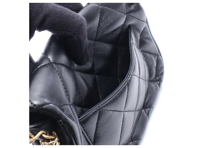Borsa a spalla piccola matelassé Chanel Nero - vista 8