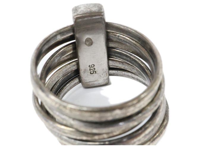 Christian Dior 7-Ring-Set mit 925 Logo-Platte Dior Homme - Ansicht 6