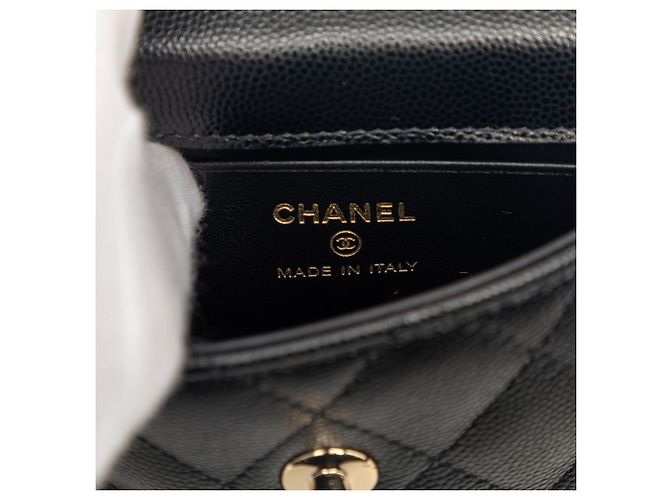 Borsa micro Coco Handle Matelassé di Chanel Nero - vista 5