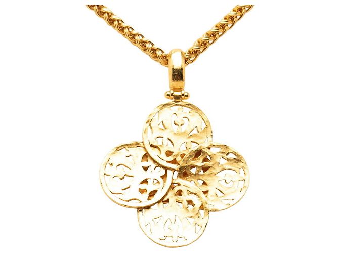 Timeless Collar largo vintage Coco Mark de Chanel Dorado - vista 2