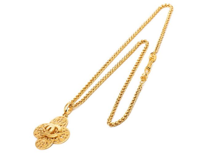 Timeless Collar largo vintage Coco Mark de Chanel Dorado - vista 3