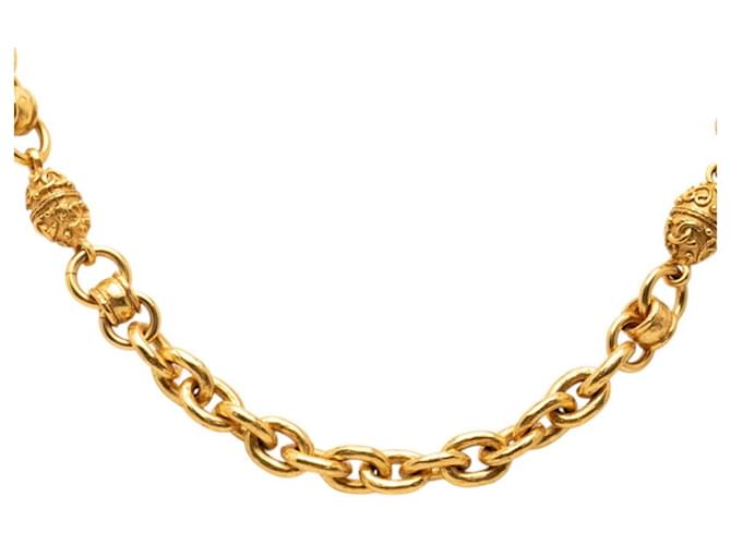 Timeless Collana Lunga Vintage Chanel D'oro - vista 2