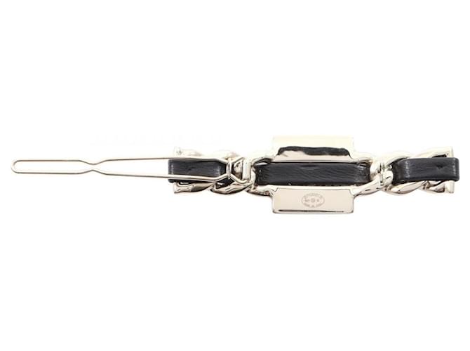 Accessorio Barrette Coco Mark di Chanel Nero Bianco D'oro - vista 2