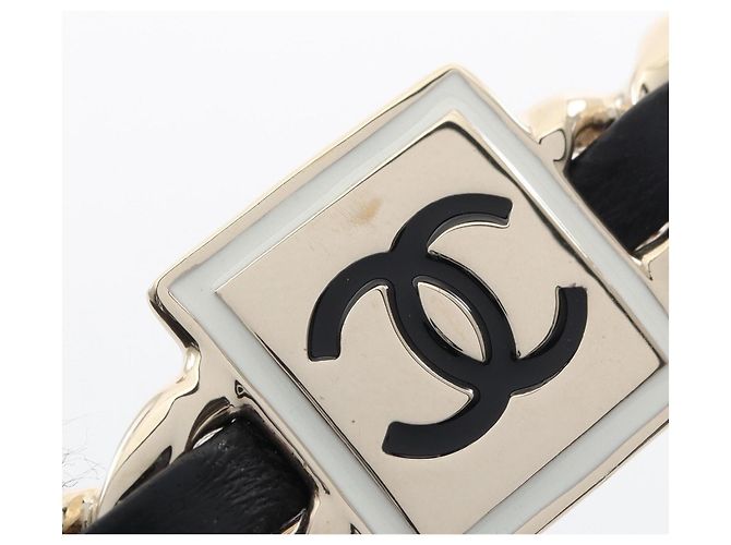 Accessorio Barrette Coco Mark di Chanel Nero Bianco D'oro - vista 4