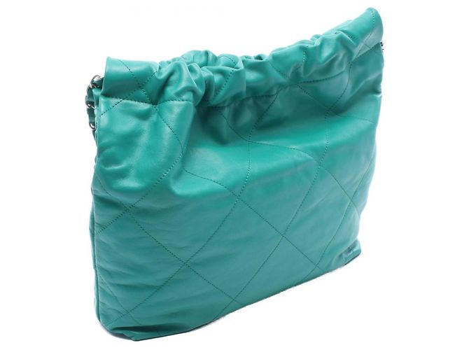 Borsa a Spalla Chanel Matelassé 22 Piccola Verde - vista 2