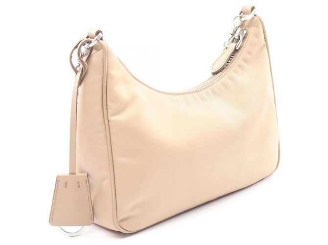 Saffiano Borsa a spalla 2 in 1 Prada Re-Edition 2005 Beige - vista 2