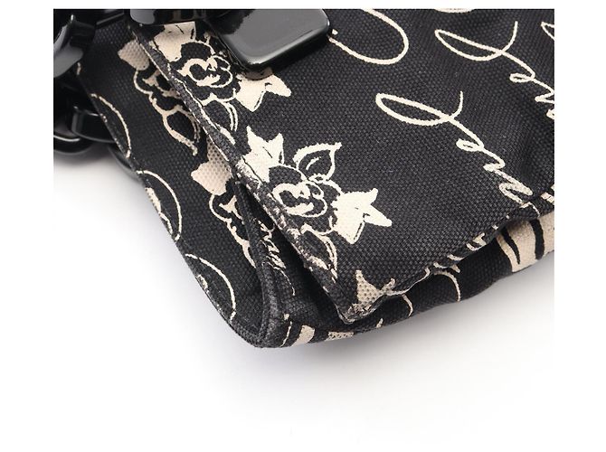 Borsa Tote Camelia Coco Mark di Chanel Nero - vista 10