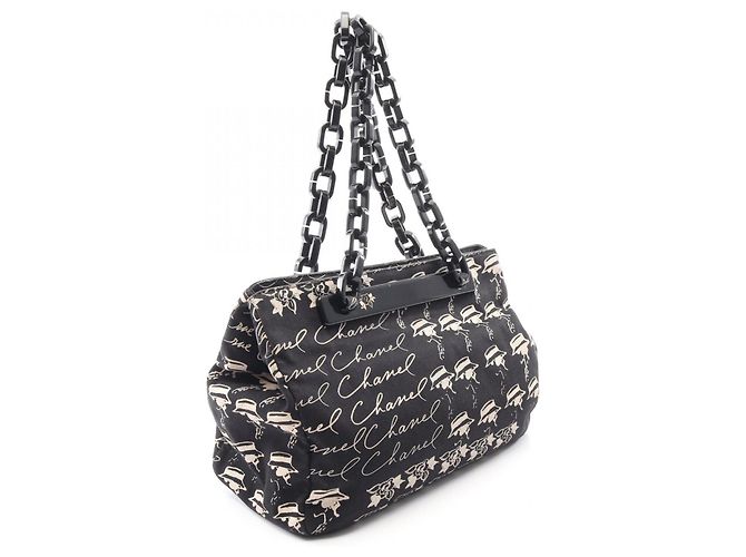 Borsa Tote Camelia Coco Mark di Chanel Nero - vista 2