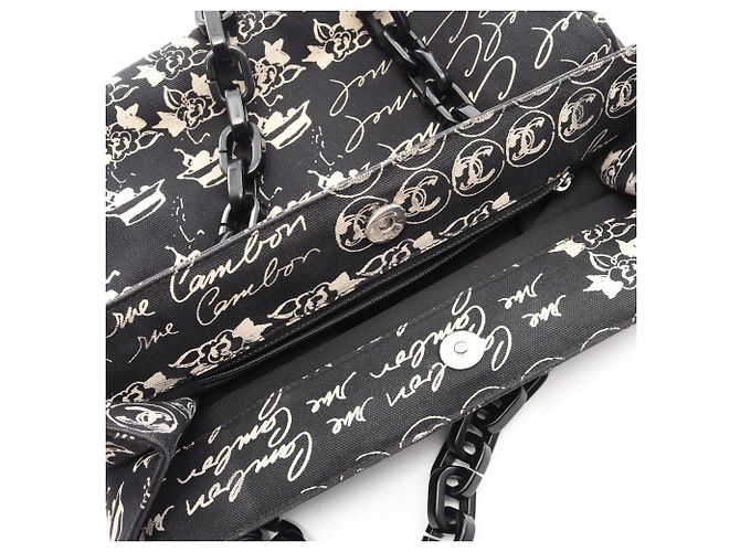 Borsa Tote Camelia Coco Mark di Chanel Nero - vista 6