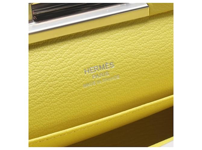 Borsa a Spalla Hermès Click H 21 D'oro Giallo - vista 4