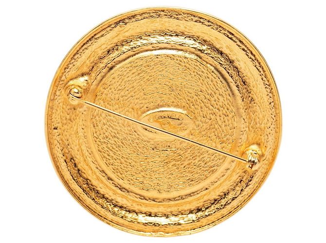 Cambon Chanel Goldplattierte Brosche Golden - Ansicht 2