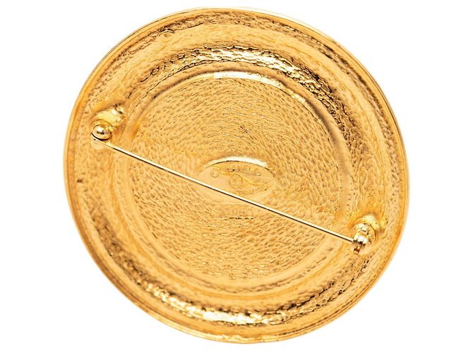 Cambon Chanel Goldplattierte Brosche Golden - Ansicht 3