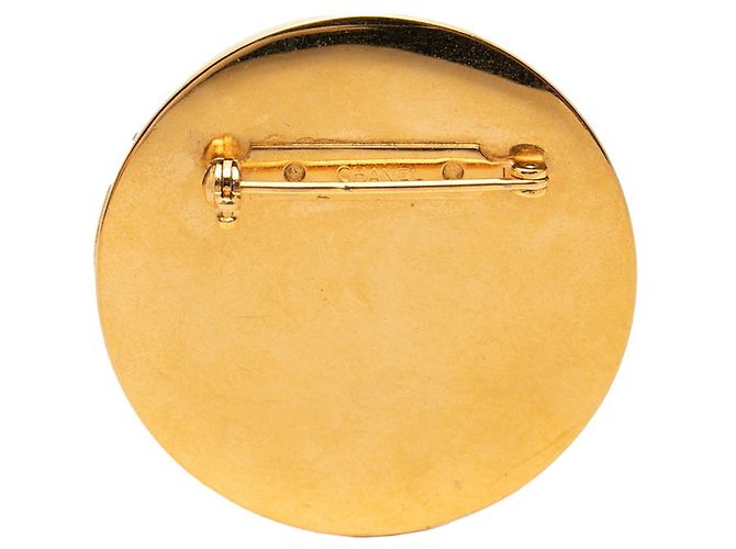 Chanel Coco Mark Brosche Schwarz Golden - Ansicht 2