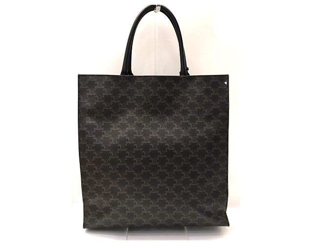 Céline Sac cabas vertical Triomphe de Celine Marron Noir - vue 2