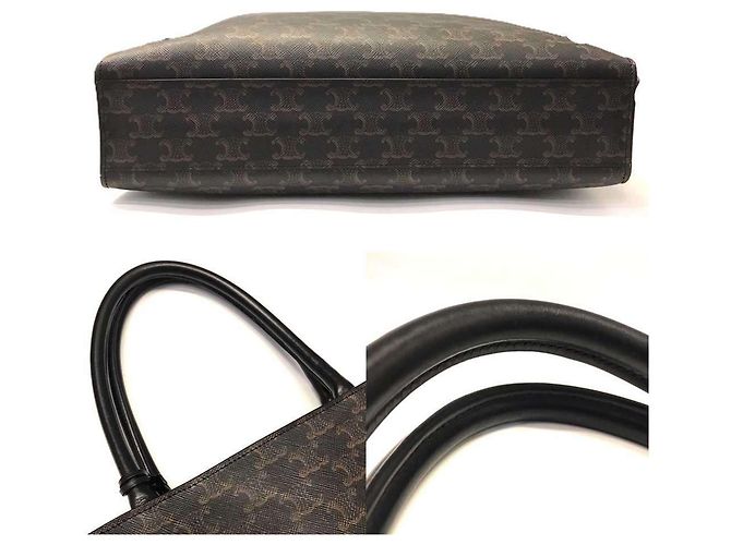 Céline Sac cabas vertical Triomphe de Celine Marron Noir - vue 4
