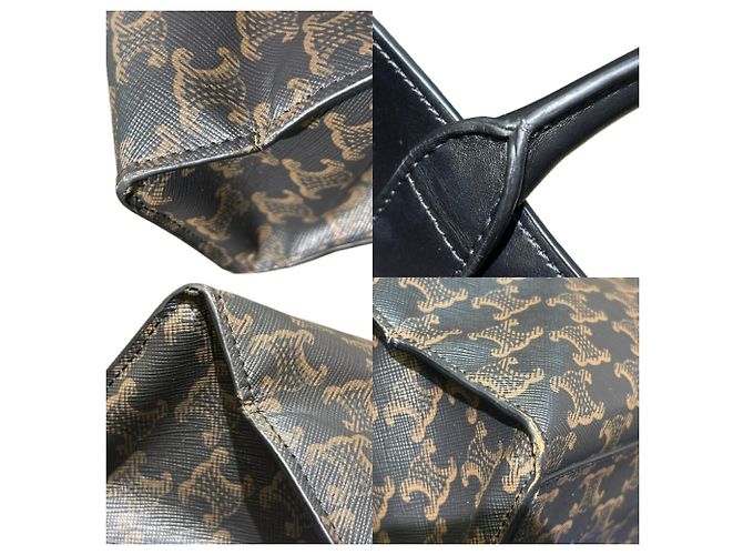 Céline Sac cabas vertical Triomphe de Celine Marron Noir - vue 6