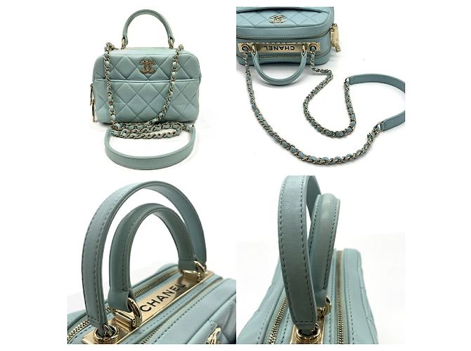 Trendy CC Chanel Schultertasche aus gestepptem Lammleder - Ansicht 4