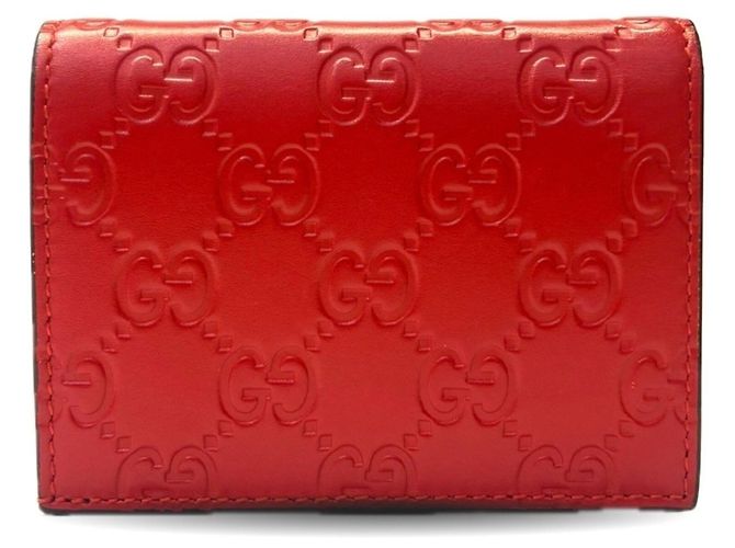 Gucci Guccissima Leder Geldbörse in Kirschrot - Ansicht 2