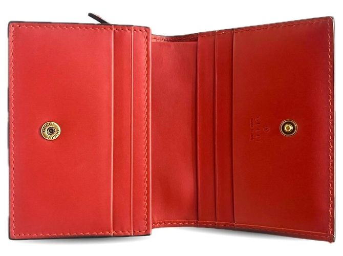 Gucci Guccissima Leder Geldbörse in Kirschrot - Ansicht 4