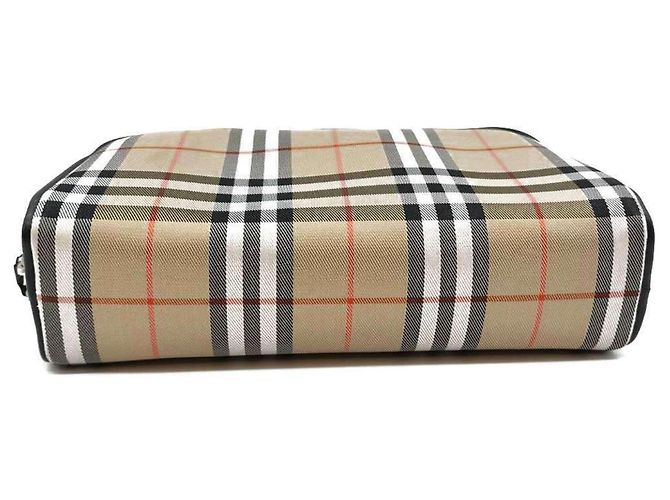 Borsa in tela e pelle beige Burberry - vista 3