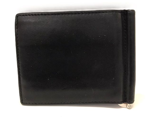Prada Leather Money Clip Bi-fold Wallet Black - view 2